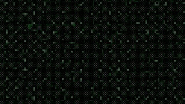 Green Digital Grid Background, Futuristic Matrix Data Pattern, Abstract Tech Network Texture, Cyber Security Interface, High-Tech Information Code Visualization