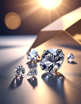Sparkling diamonds on a reflective surface (5)