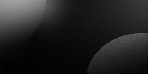 Abstract black and white space background texture with moon, planets and stars, glowing light rays, carbon pattern and circular solar design vector illustration, dark night sky backdrop © Mitu