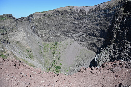 Caldera of Mount Vesuvius in Campania Region of Southern Italy 1