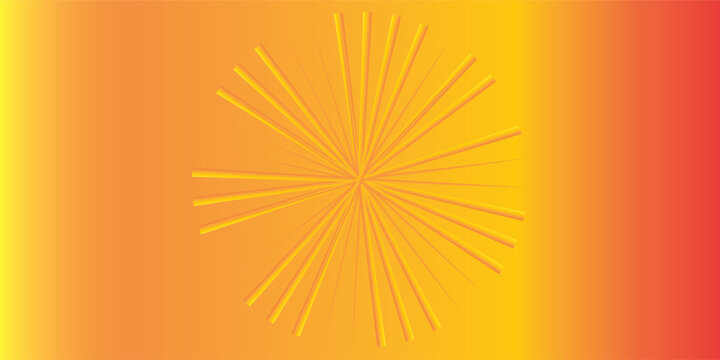 etro Pop Art Sunshine Backdrop with Exploding Circular Geometric Cylinder Beams