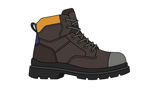 Rugged Steel Toe Safety Work Boot for Construction and Industry