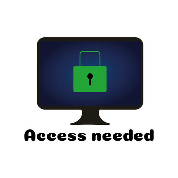 Access Needed Sticker | Secure Access Required IT Permission Cartoon