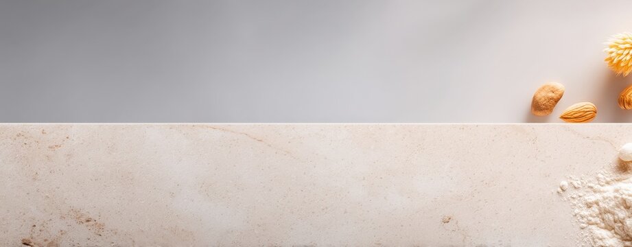Global Tiny Animal wallpaper Minimalist flat lay of assorted nuts and flour on a textured light pink surface with a soft gray background a watercolor animal parade wallpaper
