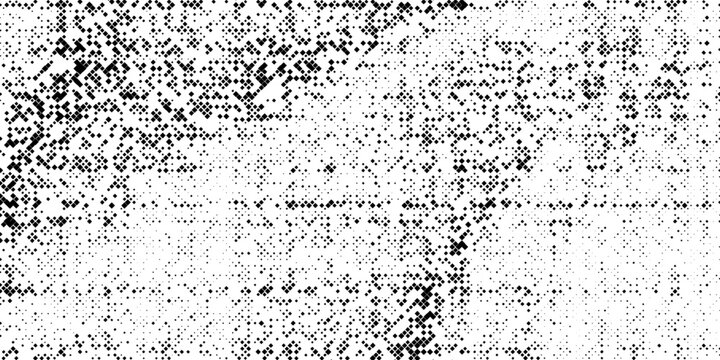 Black and white squared pixels. Halftone gradient texture background. Faded checkered gradation wallpaper. creative background eps10