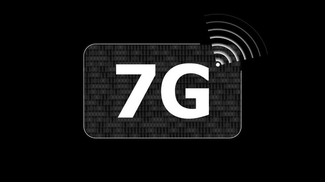7G Network Animation with Wireless Connectivity, High Speed Internet Technology Motion Graphics Background for Digital Communication