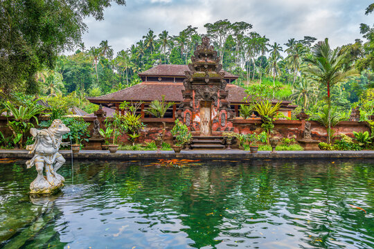 Tirta Empul Temple Holy Spring Pool in Bali, Indonesia