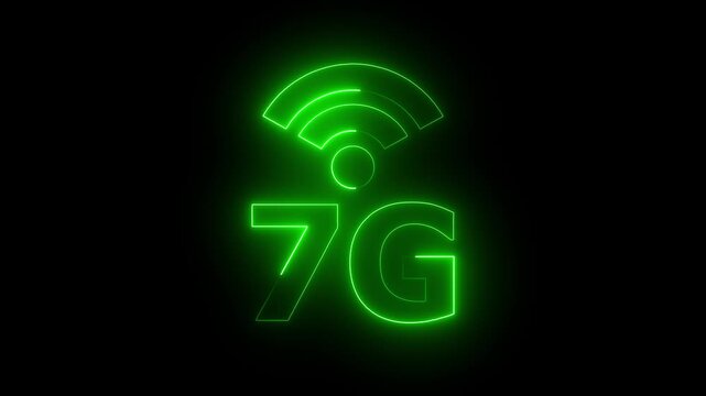 7G Network Animation with Wireless Connectivity, High Speed Internet Technology Motion Graphics Background for Digital Communication