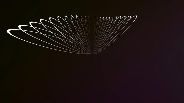 Abstract geometric lines form a fan-like structure that radiates elegance against a dark minimalist background.
