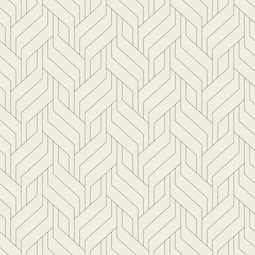 Seamless pattern with geometric waves. Endless stylish texture. Ripple monochrome background. Linear weaved grid. Thin interlaced swatch.