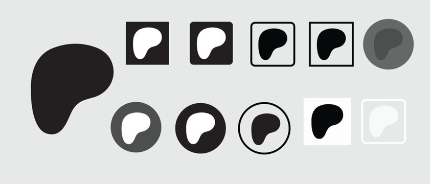 Bundle Icon Set of Patreon Logo.  App Vector, Editable Premium Social Media Design for Digital Download.  -stock vector
