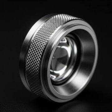Sleek Metal Flashlight with Precision Grip and Shiny Finish