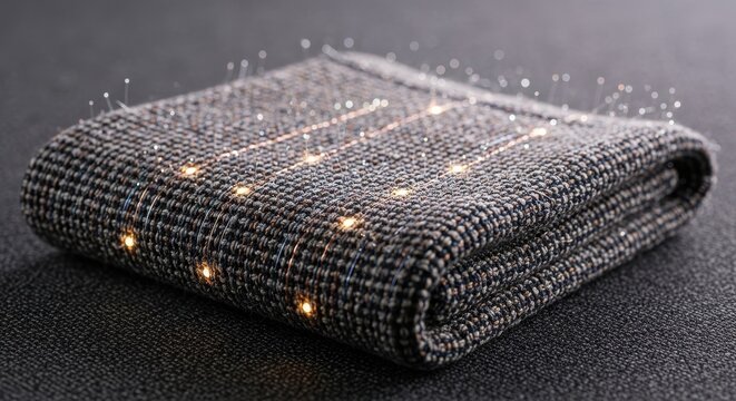 Soft Textured Fabric with Sparkling Fiber Accents in Modern Design