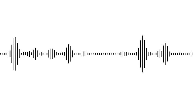 Abstract wave motion equalizer. Digital interface element. White audio waveform spectrum moving animation,
White and green audio visualization effect. White audio waveform 