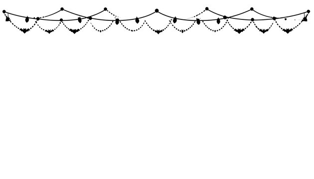 Decorative dashed line border with dots and small triangles, ornamental divider, repeating pattern, subtle embellishment