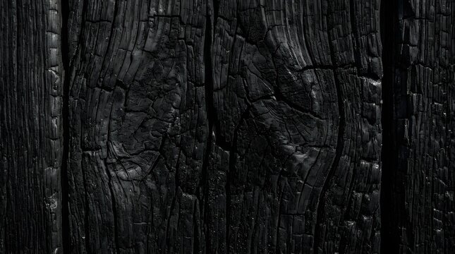 Charred wood texture dark burned planks with dramatic grain