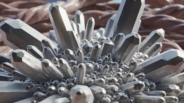 High-Detail 3D Render of Hydroxyapatite Crystal Formation Inside Bone Tissue for Molecular and Biological Research