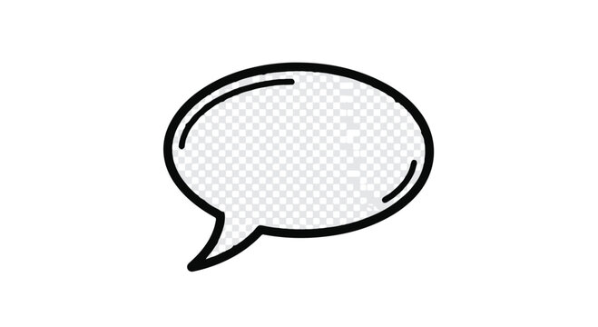 Speech bubble with a transparent background serves as a versatile graphic design element.