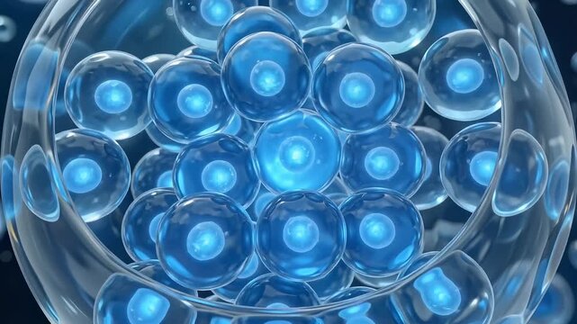 Embryonic morula stage blastomere cell cluster and human zona pellucida