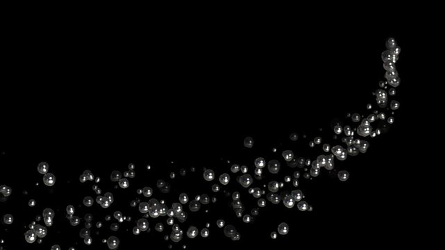 Animation of rising soap water bubbles Loopable with alpha matte.