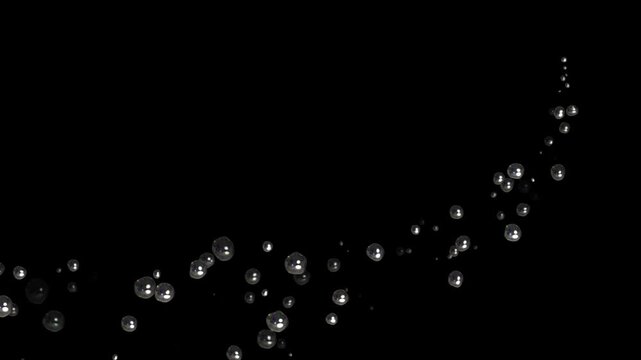 Animation of rising soap water bubbles Loopable with alpha matte.