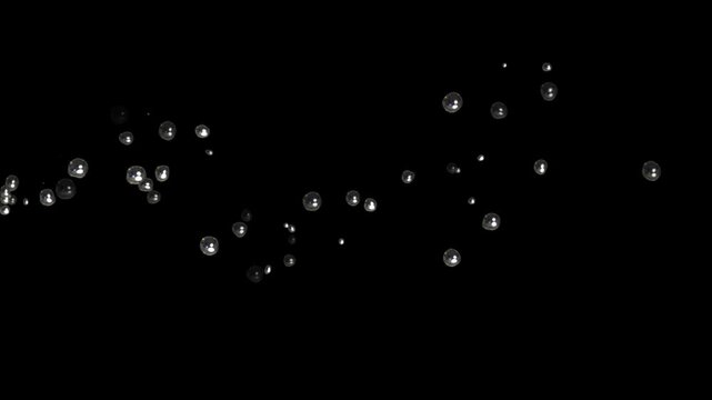 Animation of rising soap water bubbles Loopable with alpha matte.