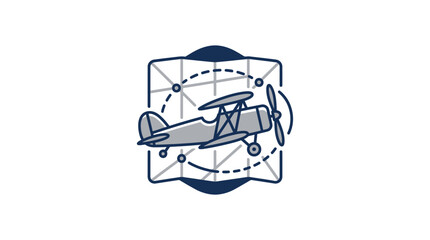 Vintage Biplane Aircraft Illustration Design. © MULUNG DOLLAR
