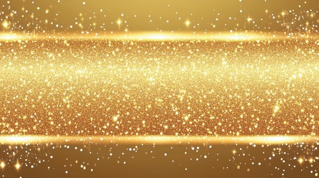 Golden glitter background with glowing edges, perfect for luxury designs or celebratory banners.