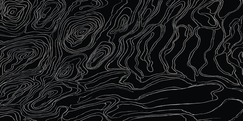 Detailed topographic map contour lines abstract black and white pattern with topography abstract cartography elevation geography background geological landscape navigation geometry structure © MOHAMAD