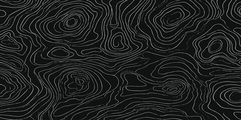 Detailed topographic map lines on dark background with topographic elevation geography cartography abstract background topography geometric technical physical navigation backdrop structure © MOHAMAD