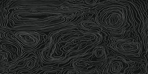 Abstract topographic map contour lines pattern in monochrome black and white with topography abstract elevation geography monochrome cartography geological landscape scientific stylized © MOHAMAD