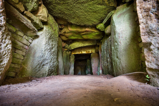 Klekkende H&oslash;j megalithic tomb on the island of M&oslash;n in Denmark