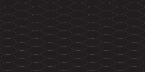 Fishing or soccer net. Repeated hexagon pattern. Black wired mesh texture isolated on white background.ilustrasion modern. © MAS