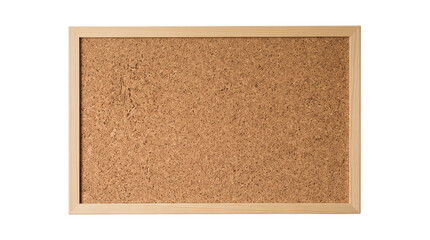Fototapeta premium Rectangular Cork Bulletin Board with Light Wooden Frame for Posting Notes, Reminders, and Announcements in Offices, Classrooms, or Home Organization