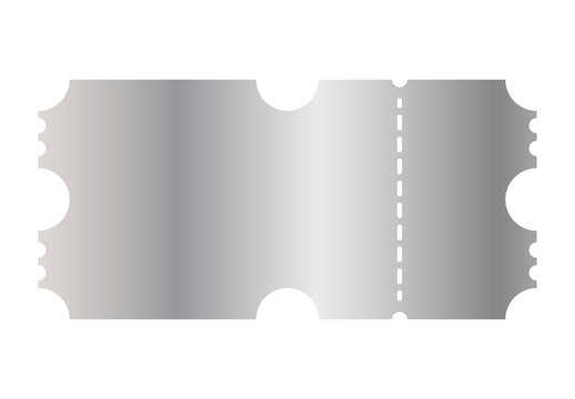 Silver Ticket Curved Notch Icon