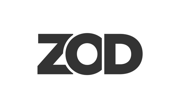 ZOD logo design template with strong and modern bold text. Initial based vector logotype featuring simple and minimal typography. Trendy company identity.