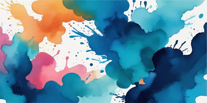 Abstract watercolor blue world map background featuring global continents Europe Asia America Australia, earth geography atlas illustration for travel, business and worldwide connectivity