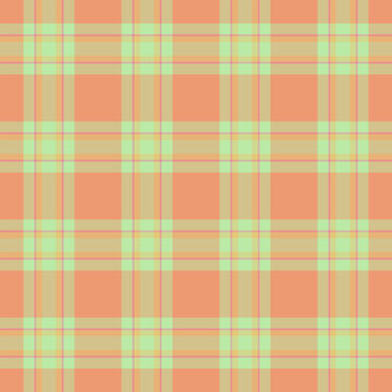 Site tartan pattern background, large fabric texture textile. Underwear seamless plaid check vector in amber and orange colors.