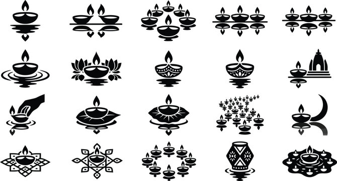 Traditional oil lamp and diya designs collection