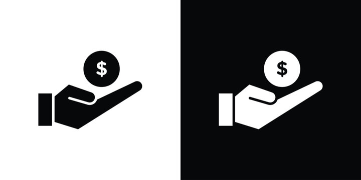 Hand holding money icon