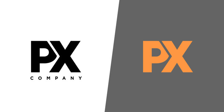 Letter P and X, PX logo design template. Minimal monogram initial based logotype.