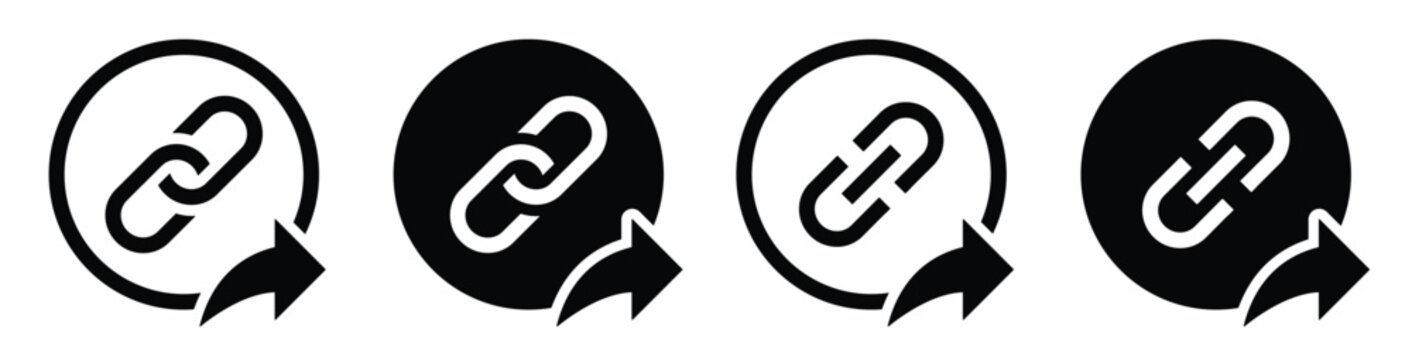 Url linked share icon illustration