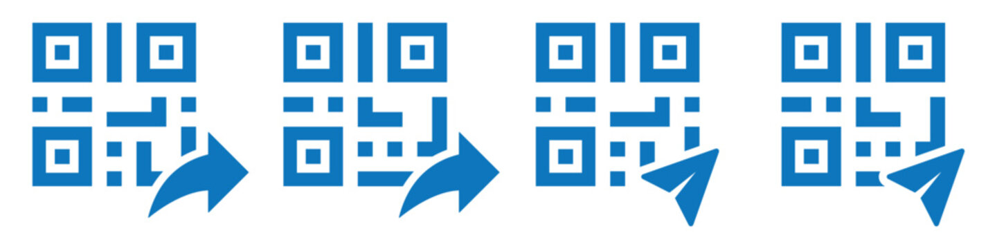 Barcode scan share icon illustration