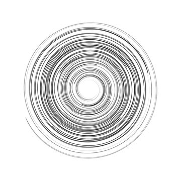This abstract black spiral vortex vector on a white background evokes hypnotic depth and infinite motion. Ideal for modern graphics, tech, or psychological concepts. Nobody.