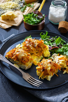 Cheesy Veggie Baked White Fish on a plate