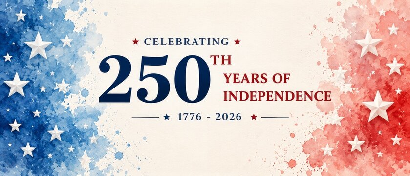 Honoring 250 years of freedom with a vibrant banner for america's 250th anniversary celebration