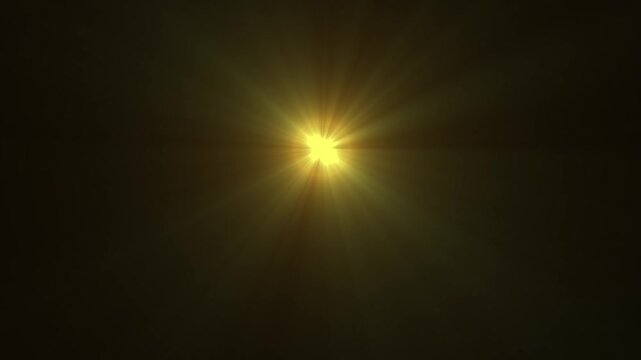 shining yellow sun light rays effect with rotating sunlight rays on black background Chroma Key ,Sunlight rays of light bright light on black screen background, Abstract light rays emanating