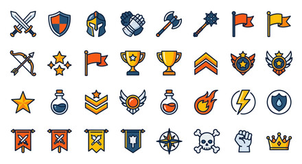 The IconaStudio-16 collection features magic runes and various symbolic icons arranged in a grid on a white background. © Indra Maulana