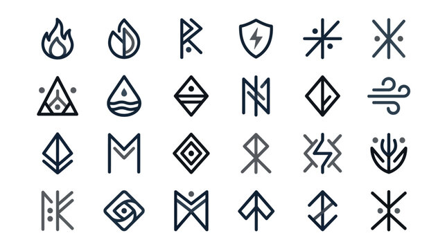 Pet companion icons display various symbols and shapes on a white surface