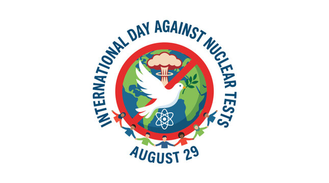 International Day Against Nuclear Tests symbolic illustration with pea